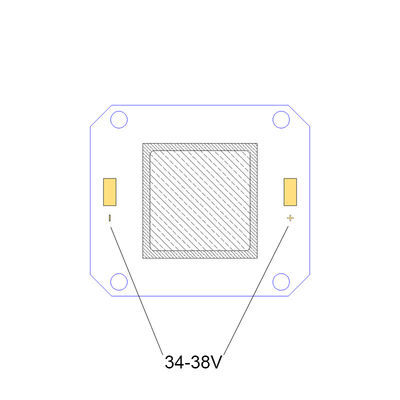 UVled Chips hoher Leistung LED 20000mW 50W des Chip-40*46MM
