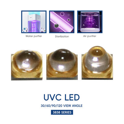 UV LED UV-C LED 3W 110mW 500mA LED 270nm 3838 275nm UV LEDs Hochleistungs-UV UVC LED UV-C LED 265nm UVC