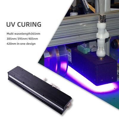 Langlebigkeit AC220V 1200W UV-LED-System 395nm 310mm Länge Druckmaschinen 12w/cm2 0-12V Dimming Offset-Drucker