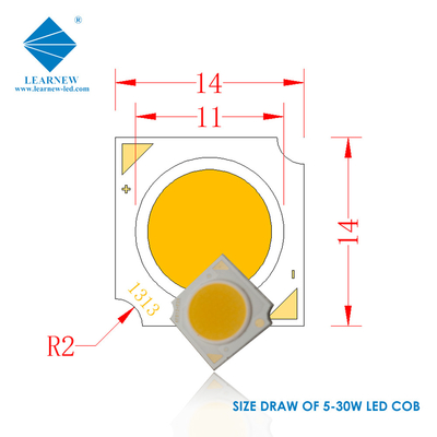 1414-Serie COB LED-Chips 3W 5W 9W 15W 2700K 6500K 120-140lm/W R11mm Für LED-Spotlight