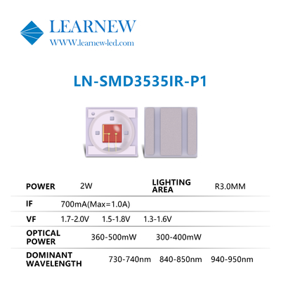 3535 2w 730nm 950nm IR LED-Chips Langlebigkeit mit Superleistung für IR-Serie
