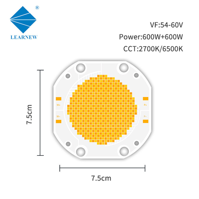 7575CM Chip Led Cob Hochleistung 600W Bi-Farbe Weiß 2700K+6500K CRI 95