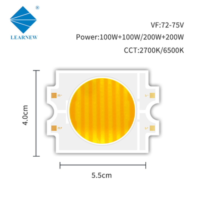 High Power Cob Led Chip 4055 Bi-Color Led Cob Chip 200w+200w 2700-6500k 72-75v