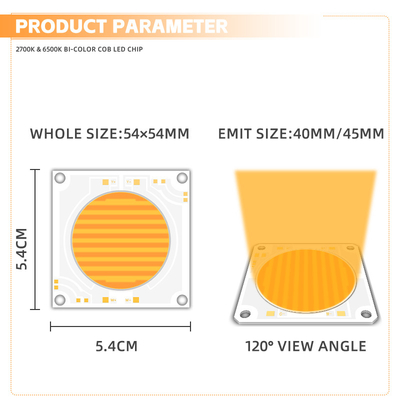 5454 Bi-Color 2700k 6500k Cct Hochleistung 1500w 200w Cob Led Chip Modul für Fotografie Lampe