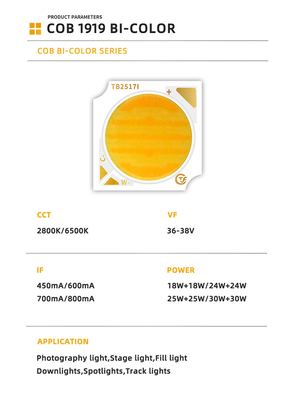 36-38V 18W 24W 25W 30W Bi-Color LED Weiß Warm Weiß Chips für Bühnenlicht VF 36-38V