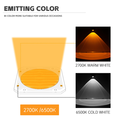 High Power Bi Color 300W 6060 Flip Chip Custom Cob Led Chip für kommerzielle Led-Leuchte Bühnenlicht