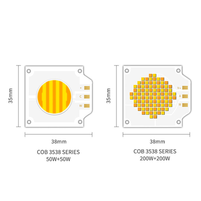 2700k 6500k Einstellbarer CCT LED COB 500W 200W Hochleistungs-Ra95 Ra97 COB LED-Chip für Fotografielampe