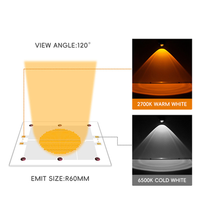 1200W 1200W Hochleistungs-LED COB mit 95 LM/W Vollspektrum-Doppelfarbe