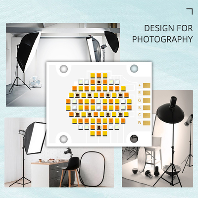 RGBWC Fünffarbe 180W High CRI 95 LED COB Chip 40X50MM LED Chip für Bühnenbeleuchtung / Blitzlicht / Fotografie