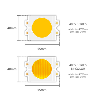 Bifarbige Filmbeleuchtung Ultrahelligkeit Ra95 Warm + Cool Weiß CRI>95Ra Doppelfarbe 300W+300W COB LED Chip