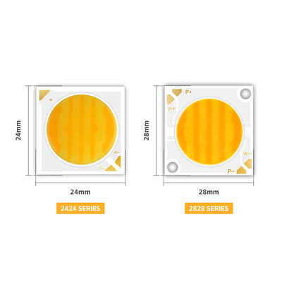 2424 Bicolor COB LED CCT 2700k bis 6500k Hohe CRI95 COB LED Chip Reflektor Form R21mm 40W+40W 100-110lm/w 1.1A 36-38V COB Leuchten