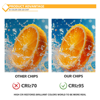COB LED Chip 2800k / 6500k CCT High CRI RA95 COB LED Chips R21mm 40W+40W 100-110lm/w 1.1A 36-38V für Bühnenleuchten