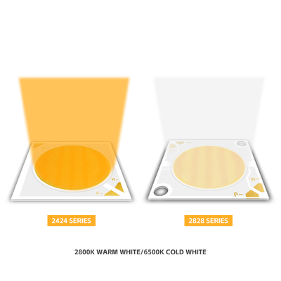 2424 Serie 40W 40W Bi-Color LED-Chip 2800K/6500K CCT 100/110 LM/W 1100MA IF 36V-38V Für Fotografie-Licht LED-Chip