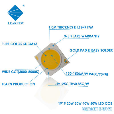 35-50W COB LED Chip 1919 Serie 2700-6500K High CRI 95