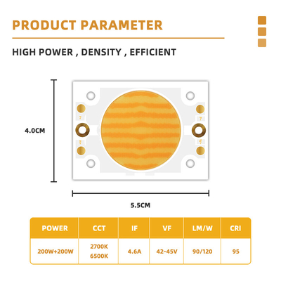 Bi-Color COB LED Chip 200W 4055 für Fotografie-Licht 2700K/6500K