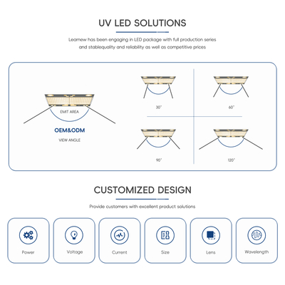 UV LED Chip 1W-50W Hochleistungs-SMD für industrielle Aushärtung 50000 Stunden Lebensdauer
