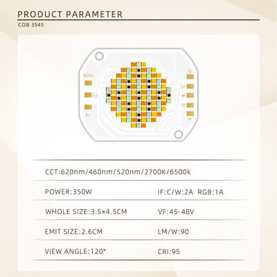 350W COB LED Chip 2700K-6500K RGBCW Vollfarbig abstimmbar mit 120° Abstrahlwinkel für Bühnen- & Fotoleuchten