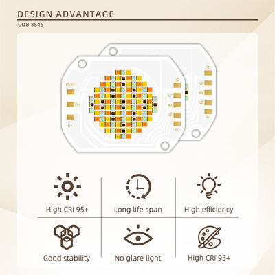 350W COB LED Chip 2700K-6500K RGBCW Vollfarbig abstimmbar mit 120° Abstrahlwinkel für Bühnen- & Fotoleuchten