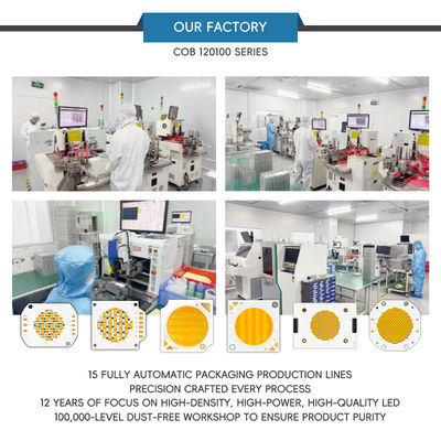 Professioneller 1200W+1200W Bi-Calor LED COB Chip 70-100lm/W 120*100mm mit 2-Jahres-Garantie für Fotografie-Licht