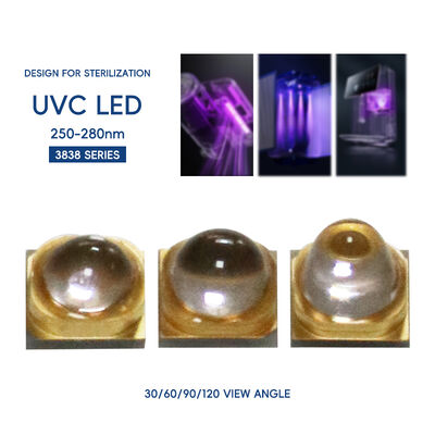 UV LED UV-C LED 3W 110mW 500mA LED 270nm 3838 275nm UV LEDs Hochleistungs-UV UVC LED UV-C LED 265nm UVC