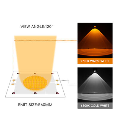 1200W 75-85V Ra95 2700K/6500K 18-21A*2 120x100mm Hochleistungs-LED-COB-Chip für Fotolampe Weiß Warm Weiß Dual Dimmable