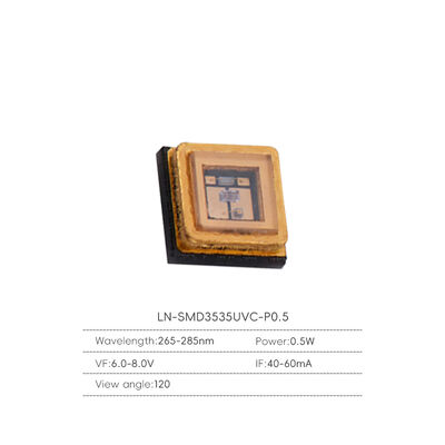 8-12mW 0.5w 3535 Far Deep Uvc 120 Degree 270-280nm Uv Ultraviolet Uvc Leds Diode Modules