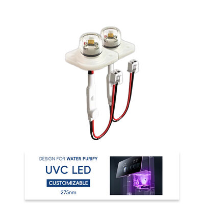 Hohe Effizienz Öko-Preis UV UV-C DC12V UVC 275nm LED-Modul 0,5W 40mA IP68 DC24V Wasserluftreiniger 6-10mW