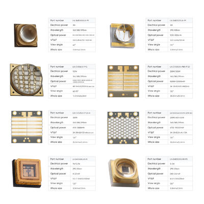 Medizinisches Bräunungsphotometer der Serie 3838, Aushärtung und Beschichtung, lichtempfindlich, 340 nm, 350 nm, kundenspezifische 1-W-UVB-COB-LED-Chips der Serie