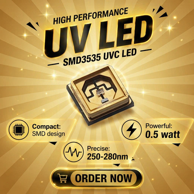 Kompakte UV-LED-Chips mit präziser Wellenlänge für photochemische und analytische Anwendungen