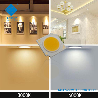 1414-Serie COB LED-Chips 3W 5W 9W 15W 2700K 6500K 120-140lm/W R11mm Für LED-Spotlight