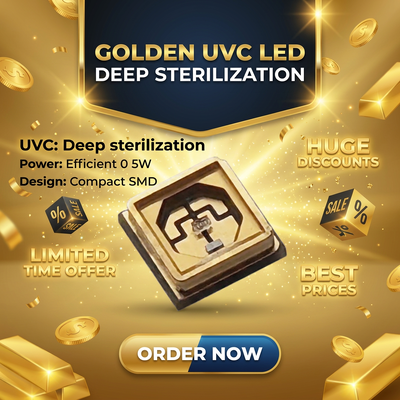 CRI 90 2-Jahres-Garantie Hochleistungs-UV-Heilung und Sterilisation LED-Chip 120 Blickwinkel SMD3535 UVA 0,5W 265nm UV Led