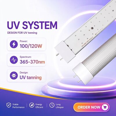 UV-Röhre Multi-Größe Hohe Erythem-Leistung 365nm UV-Röhre mit vollständigen Branchenzertifizierungen UV-Solariumröhre 100W 120W